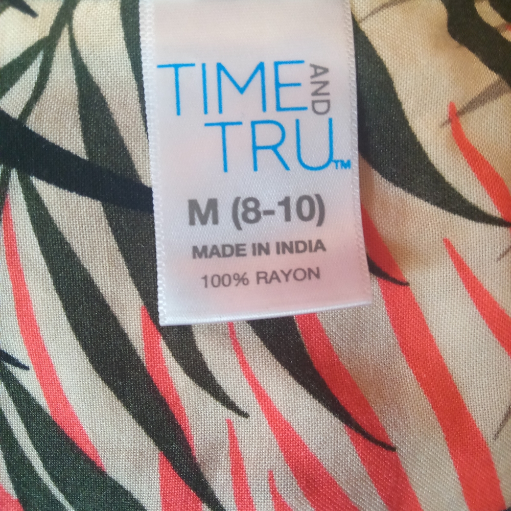Time and Tru Tropical Print Midi Dress - Multicolor - Picture 5 of 6